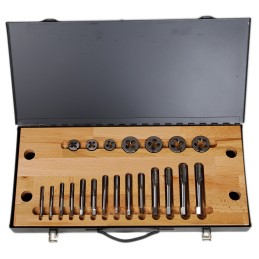 1 Set - RS PRO 21-Piece HSS Thread Tap & Die Set, 1/4 in UNC - 3/4 in UNC Taps, 1/4 in UNC - 3/4 in UNC Dies