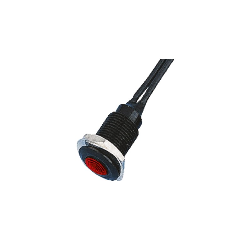 1 pcs - Oxley Red Panel Mount Indicator, 110V ac, 10.2mm Mounting Hole Size, Lead Wires Termination, IP66