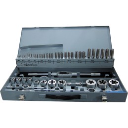1 Set - RS PRO 54-Piece HSS Tap & Die Set, M3 - M20 Taps, M3 - M20 Dies