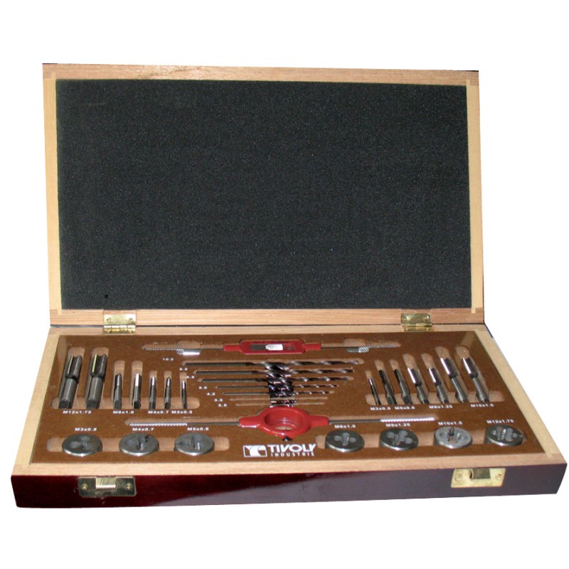 1 Set - Tivoly 20-Piece HSS Tap & Die Set, M3 - M10 Taps, M3 - M10 Dies