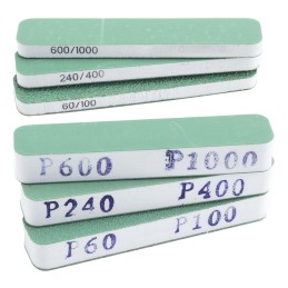 1 Set - RS PRO P100, P240, P400, P60, P600, P1000 Grit Medium Sanding Block, 90mm x 19mm