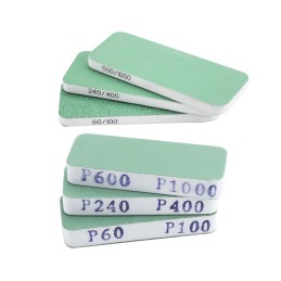 1 Set - RS PRO P100, P240, P400, P60, P600, P1000 Grit Coarse/Fine Sanding Block, 80mm x 30mm