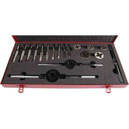 1 Set - Dormer 13-Piece HSS Thread Tap & Die Set, 1/4 in UNC - 1/2 in UNC Taps, 1/4 in UNC - 1/2 in UNC Dies