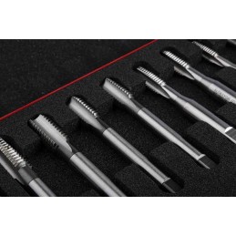 1 Set - Dormer 13-Piece HSS Thread Tap & Die Set, 1/4 in UNC - 1/2 in UNC Taps, 1/4 in UNC - 1/2 in UNC Dies