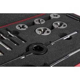 1 Set - Dormer 13-Piece HSS Thread Tap & Die Set, 1/4 in UNC - 1/2 in UNC Taps, 1/4 in UNC - 1/2 in UNC Dies