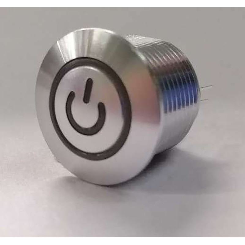 1 pcs - RS PRO Illuminated Push Button Switch, Momentary, Panel Mount, 16mm Cutout, SPST, RGB LED, 36V dc, IP67