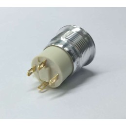 1 pcs - RS PRO Illuminated Push Button Switch, Latching, Panel Mount, 16mm Cutout, SPST, Blue LED, 36V dc, IP67