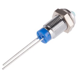1 pcs - RS PRO Blue Indicator, 2V dc, 6mm Mounting Hole Size, Lead Pin Termination