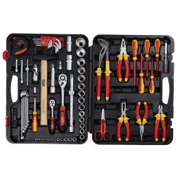 1 Set - RS PRO 88 Piece Electricians Tool Kit with Case, VDE Approved