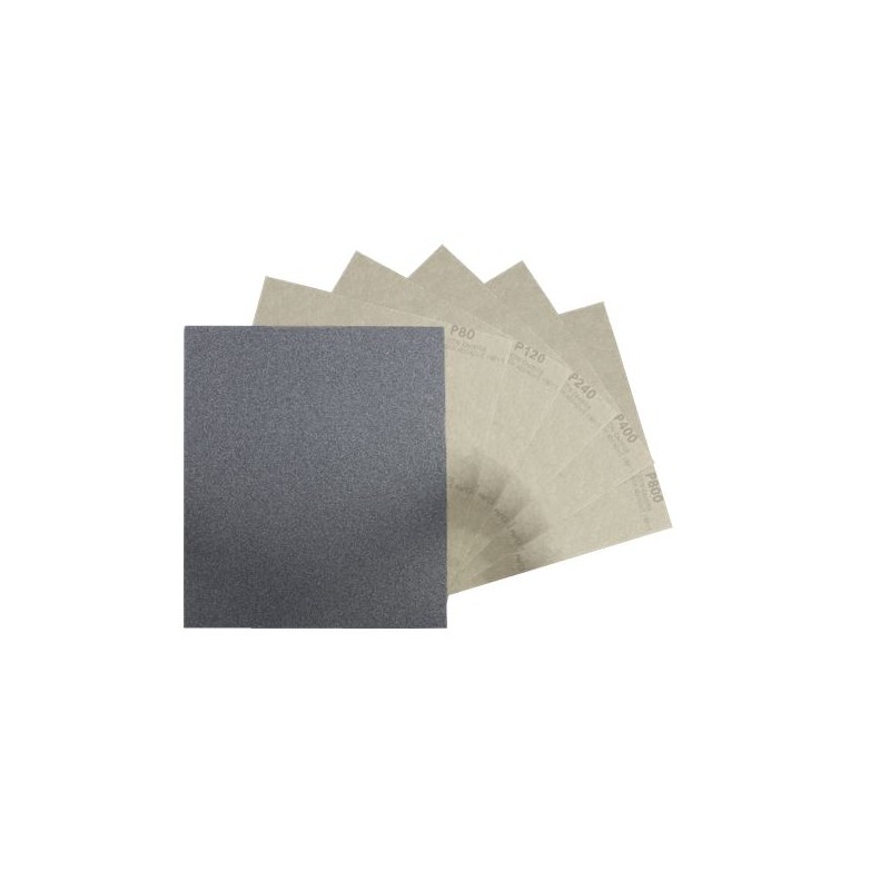 1 Set - RS PRO 80, 120, 240, 400, 800 Grit 80+ Sanding Sheet, 280mm x 230mm