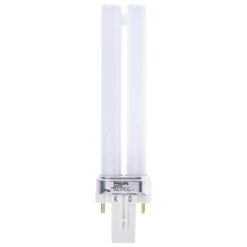 1 pcs - G23 Twin Tube Shape CFL Bulb, 7 W, 2700K, Warm White Colour Tone