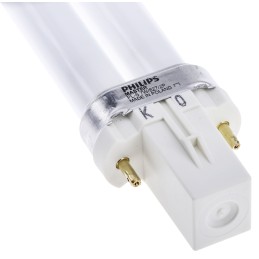 1 pcs - G23 Twin Tube Shape CFL Bulb, 7 W, 2700K, Warm White Colour Tone