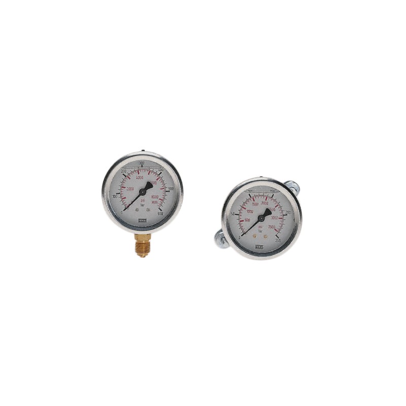 1 pcs - WIKA Analogue Pressure Gauge 250bar Back Entry, 7656098, UKAS, 0bar min.