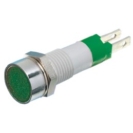 1 pcs - Signal Construct Green Panel Mount Indicator, 12 - 14V, 8mm Mounting Hole Size