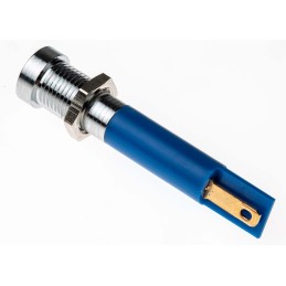 1 pcs - RS PRO Blue Panel Mount Indicator, 24V dc, 8mm Mounting Hole Size, Solder Tab Termination