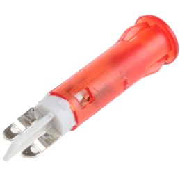 1 pcs - Signal Construct Red Panel Mount Indicator, 5 - 7V, 5mm Mounting Hole Size, Solder Tab Termination