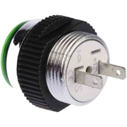 1 pcs - Signal Construct Green Panel Mount Indicator, 12 - 14V, 16mm Mounting Hole Size, IP67