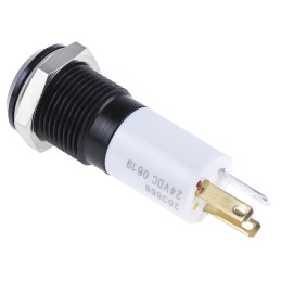 1 pcs - RS PRO Green, Red, Yellow Panel Mount Indicator, 24V dc, 14mm Mounting Hole Size, Solder Tab Termination