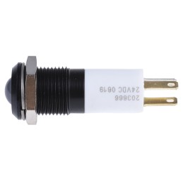 1 pcs - RS PRO Green, Red, Yellow Panel Mount Indicator, 24V dc, 14mm Mounting Hole Size, Solder Tab Termination