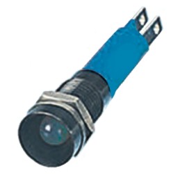 1 pcs - CML Innovative Technologies Blue Panel Mount Indicator, 24V, 8mm Mounting Hole Size, Solder Tab Termination, IP67