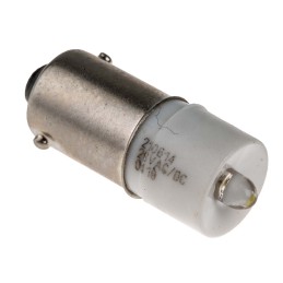 1 pcs - RS PRO White LED Indicator Lamp, 28V ac/dc, BA9s Base, 10mm Diameter, 2070mcd