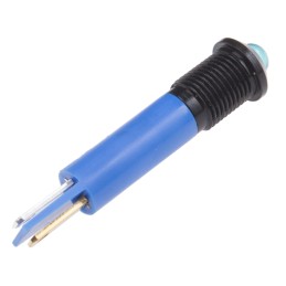 1 pcs - RS PRO Blue Panel Mount Indicator, 24V dc, 8mm Mounting Hole Size, Solder Tab Termination