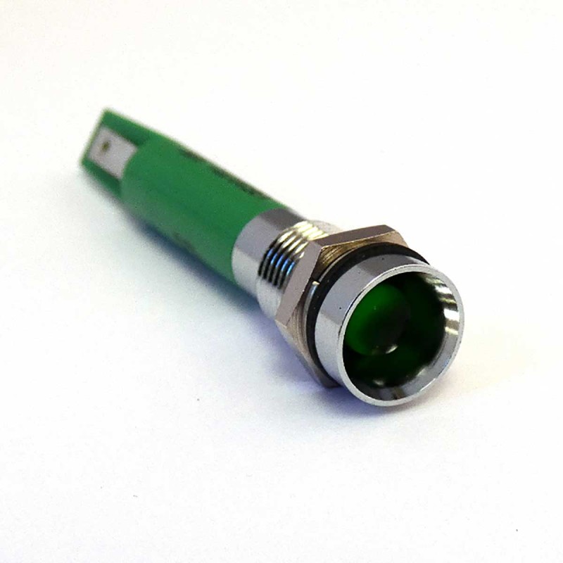 1 pcs - CML Innovative Technologies 1950X23X Series Green Panel Mount Indicator, 230V ac, 8mm Mounting Hole Size, IP67