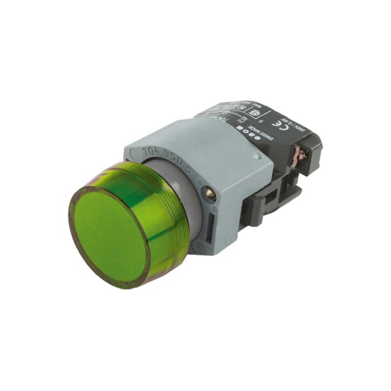 1 pcs - EAO Green Pilot Light, IP65