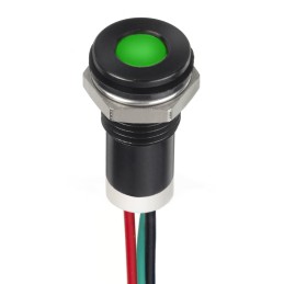 1 pcs - RS PRO Red, Yellow Panel Mount Indicator, 24V dc, 8mm Mounting Hole Size, Lead Wires Termination, IP67