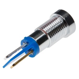 1 pcs - RS PRO Blue Panel Mount Indicator, 2V dc, 8mm Mounting Hole Size, Solder Tab Termination