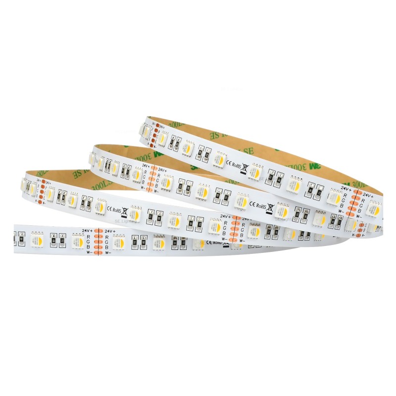 1 pcs - RS PRO 24V dc RGB LED Strip Light, 4000K Colour Temp, 5m Length