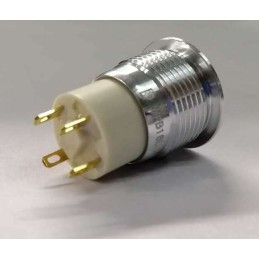 1 pcs - RS PRO Illuminated Push Button Switch, Latching, Panel Mount, 16mm Cutout, SPST, White LED, 36V dc, IP67