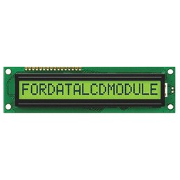 1 pcs - Fordata FC1601B00-FHYYBW-51SE FC Alphanumeric LCD Alphanumeric Display, Green, Yellow on Yellow-Green, 1 Row by 16