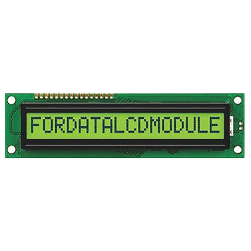 1 pcs - Fordata FC1601B00-FHYYBW-51SE FC Alphanumeric LCD Alphanumeric Display, Green, Yellow on Yellow-Green, 1 Row by 16