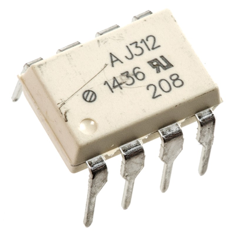 1 pcs - Broadcom, HCPL-J312-000E DC Input Transistor Output Optocoupler, Through Hole, 8-Pin DIP