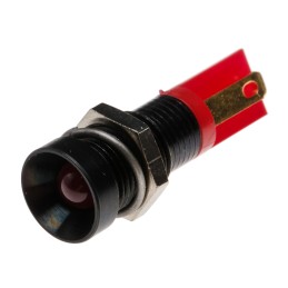 1 pcs - RS PRO Red Panel Mount Indicator, 2V dc, 8mm Mounting Hole Size, Solder Tab Termination