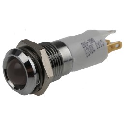 1 pcs - RS PRO Green, Red, Yellow Panel Mount Indicator, 12V dc, 14mm Mounting Hole Size, Solder Tab Termination