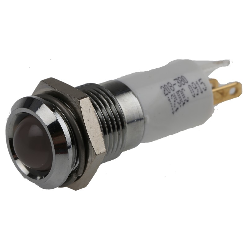 1 pcs - RS PRO Green, Red, Yellow Panel Mount Indicator, 12V dc, 14mm Mounting Hole Size, Solder Tab Termination