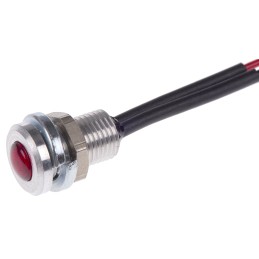 1 pcs - Oxley Red Panel Mount Indicator, 1.9V dc, 6.4mm Mounting Hole Size, Lead Wires Termination, IP66