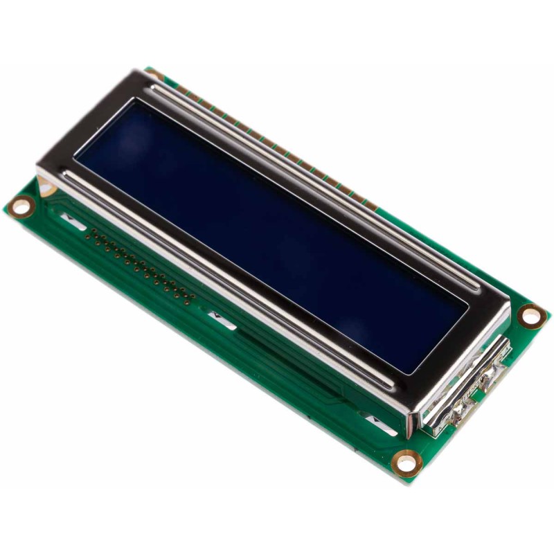 1 pcs - Displaytech 162C-CC-BC-3LP Alphanumeric LCD Display, White on Blue, 2 Rows by 16 Characters, Transflective