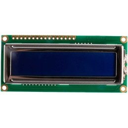 1 pcs - Displaytech 162C-CC-BC-3LP Alphanumeric LCD Display, White on Blue, 2 Rows by 16 Characters, Transflective