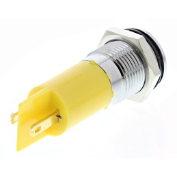 1 pcs - RS PRO Yellow Panel Mount Indicator, 230V ac, 14mm Mounting Hole Size, IP67