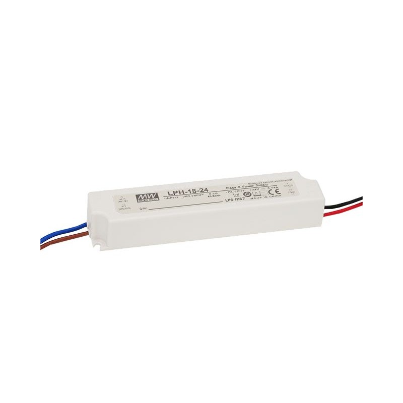 1 pcs - MEAN WELL LED Driver, 12V Output, 18W Output, 0 - 1.5A Output, Constant Voltage