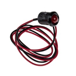 1 pcs - RS PRO Red Panel Mount Indicator, 12V dc, 12mm Mounting Hole Size, Lead Wires Termination