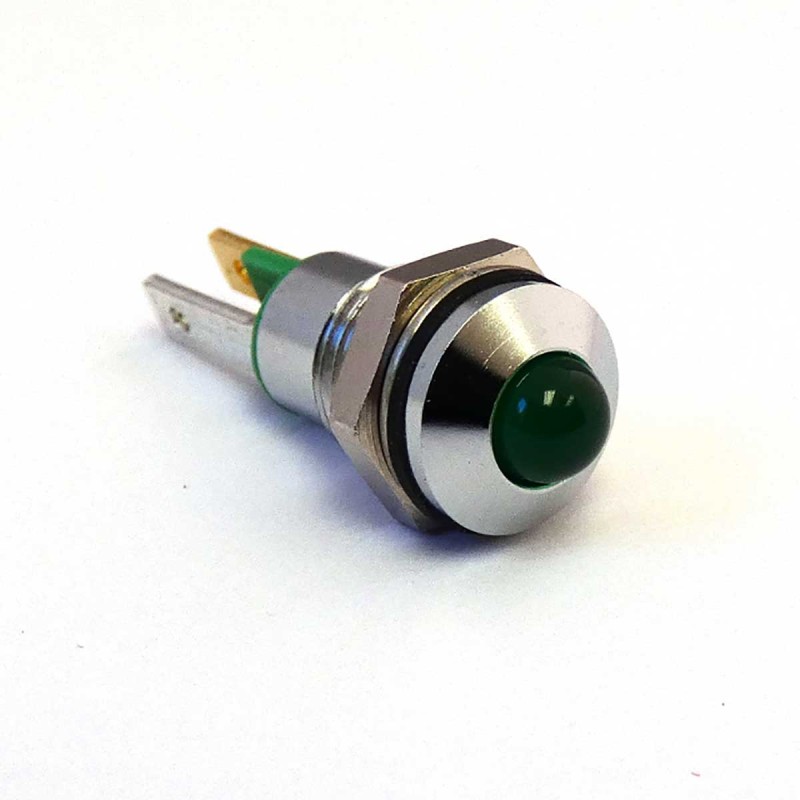 1 pcs - CML Innovative Technologies 1904X05X Series Green Panel Mount Indicator, 2V, 8mm Mounting Hole Size, IP67