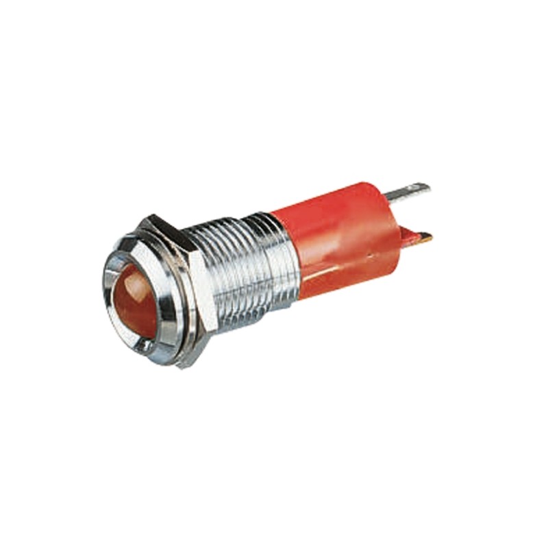 1 pcs - CML Innovative Technologies Red Panel Mount Indicator, 12V, 14mm Mounting Hole Size