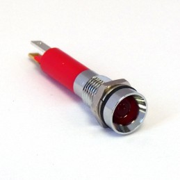 1 pcs - CML Innovative Technologies Red Indicator, 12V dc, M8 Mounting Hole Size, Solder Tab Termination, IP67