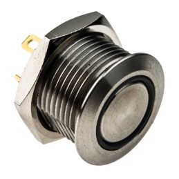 1 pcs - RS PRO Illuminated Push Button Switch, Momentary, Panel Mount, 16mm Cutout, SPST, Green, Red LED, 36V dc, IP67