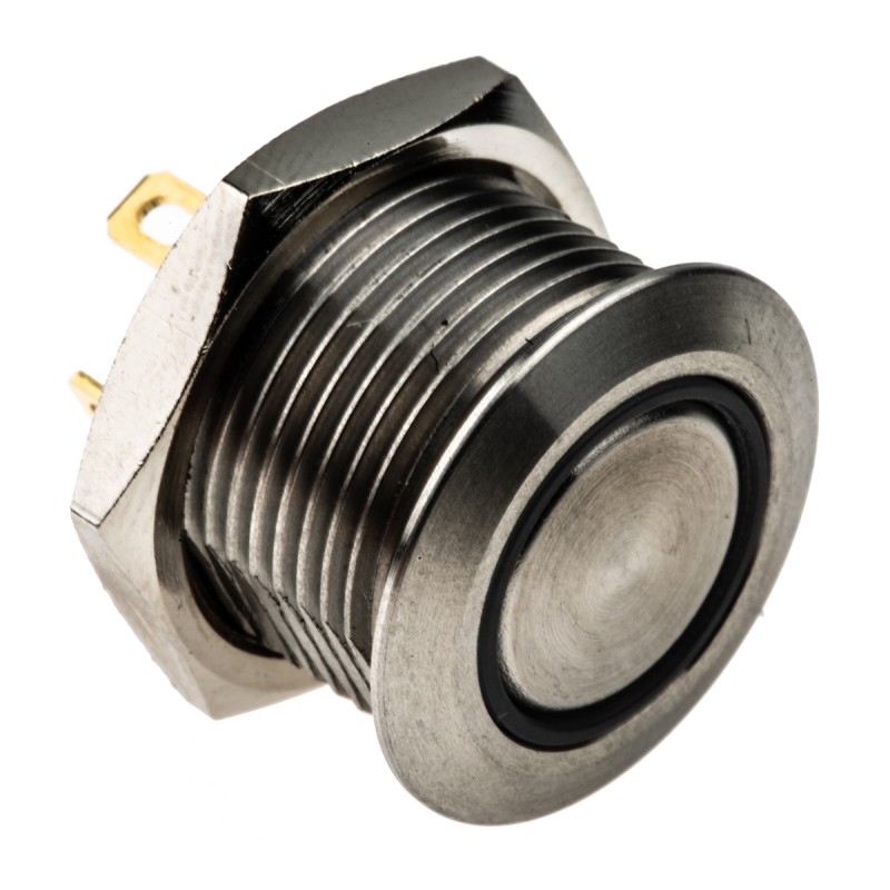 1 pcs - RS PRO Illuminated Push Button Switch, Momentary, Panel Mount, 16mm Cutout, SPST, Green, Red LED, 36V dc, IP67