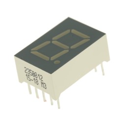 1 pcs - SC05-11GWA Kingbright 7-Segment LED Display, CC Green 10 mcd RH DP 12.7mm